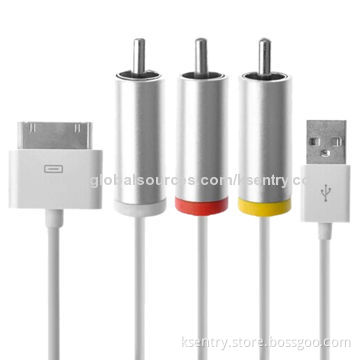 AV Cable for Apple's iPhone 4, iPhone/iPad with Original IC